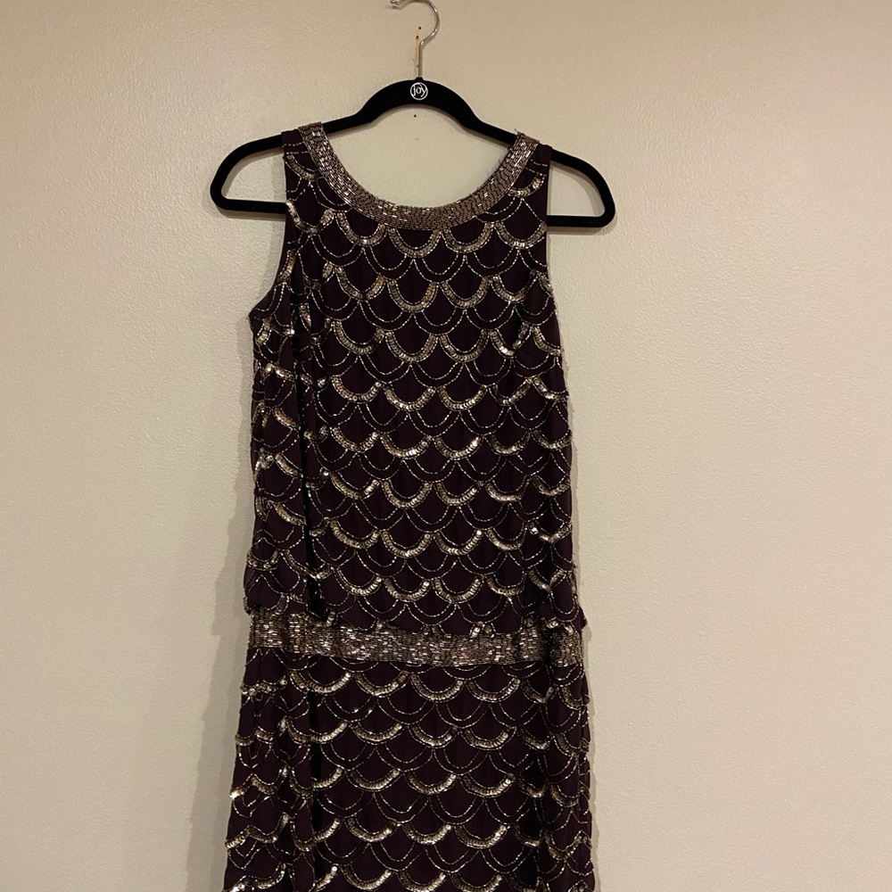 Adrianna Papell Brown Mini Sheath Dress for Cocktail